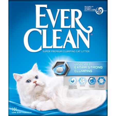 Ever Clean Extra strenght unscented kattegrus 10 L.