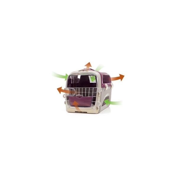 Catit pet cargo cabrio dyretransport i violet/grå, 51x33x35cm.