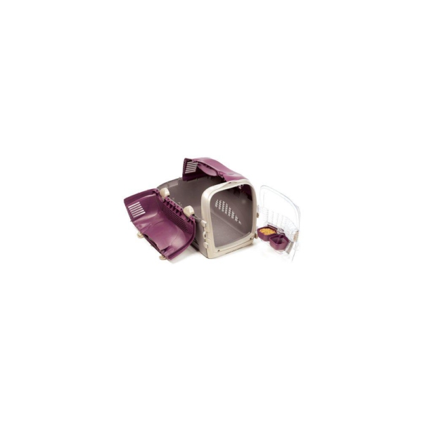 Catit pet cargo cabrio dyretransport i violet/grå, 51x33x35cm.