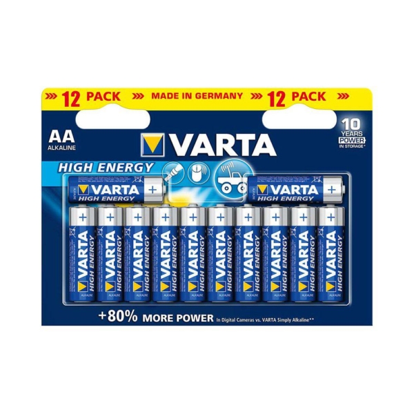 Varta batteri AA/LR06 High energy 12 stk.