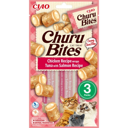 Churu bites med kylling og tun med laks