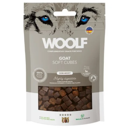 Woolf Soft cubes goat 100 gram.