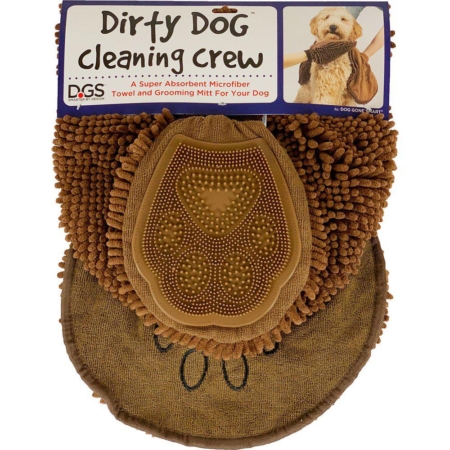 Dog Gone Smart cleaning crew brun. Handske + håndklæde