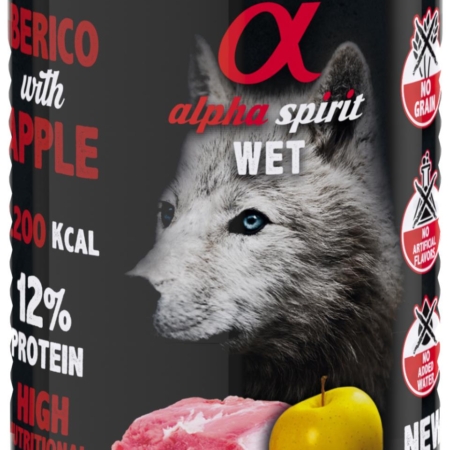 Alpha Spirit vådkost gris med gul æble 400 g.