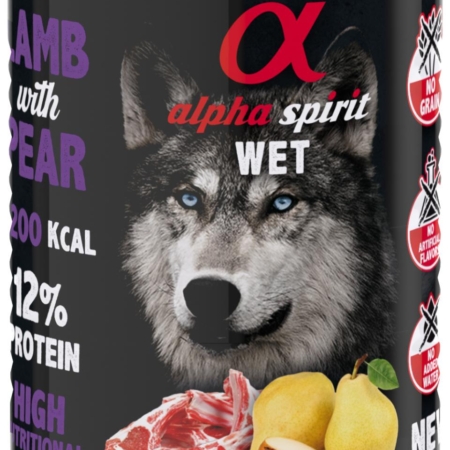 Alpha Spirit wet lamb with pear 400 g.