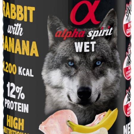 Alpha Spirit wet rabbit with banana 400 g.