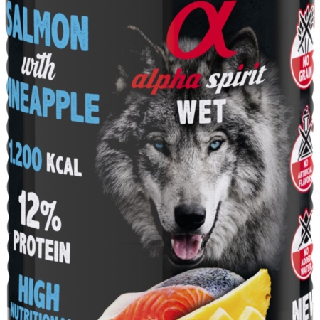 Alpha Spirit wet salmon with pineapple 400 g.