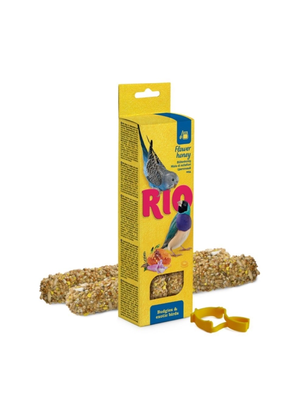 Rio sticks med honning til undulat og eksotiske fugle 2x40 g.