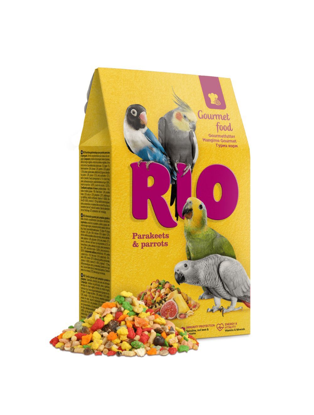 Rio gourmet parakit/papegøje 250 g.