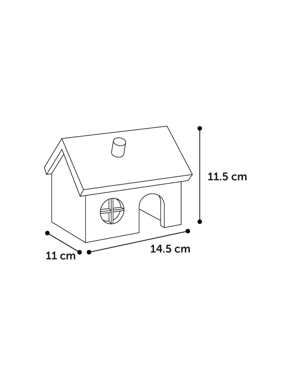 Flamingo Gritty Small hus til gnaver