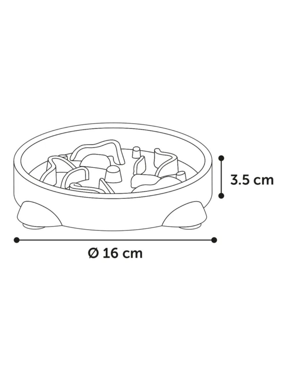 Flamingo slowfeeder Beno 300 ml. blå