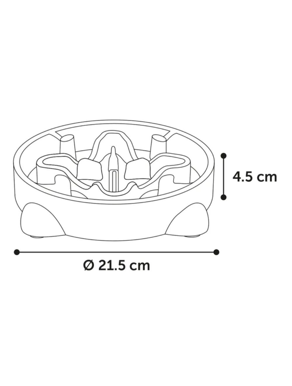 Flamingo slowfeeder Beno 800 ml. blå