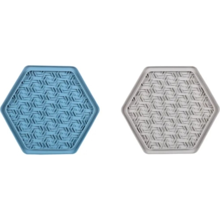 Flamingo slikkemåtte Jelly hexagon silikone. Assorteret