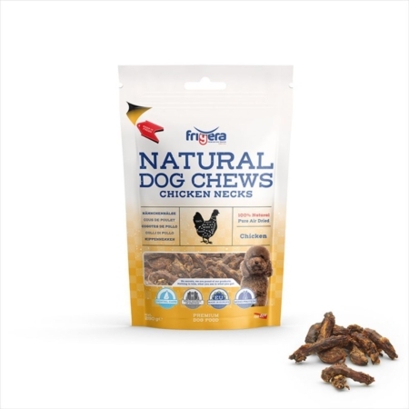 Frigera natural dog chews kyllingehals 250 g.