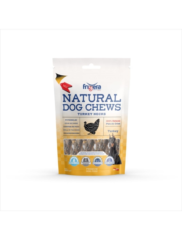 Frigera natural dog chews kalkunhals 250 g.