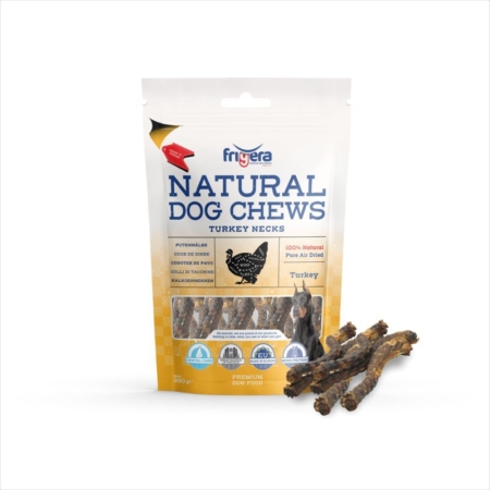 Frigera natural dog chews kalkunhals 250 g.