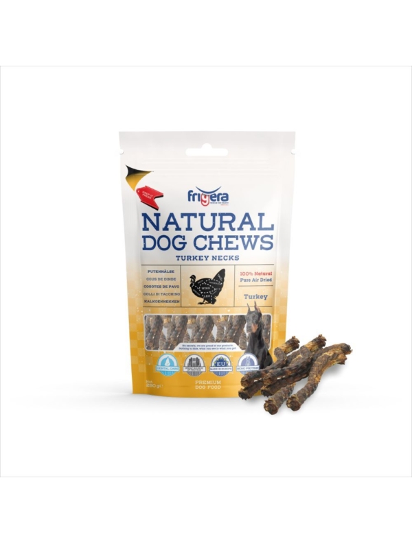 Frigera natural dog chews kalkunhals 250 g.