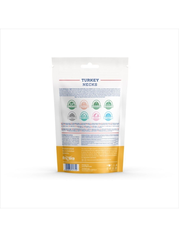 Frigera natural dog chews kalkunhals 250 g.