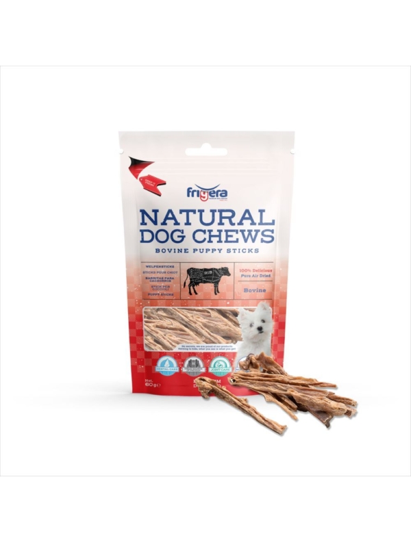 Frigera natural dog chews okse hvalpepinde 60 g.