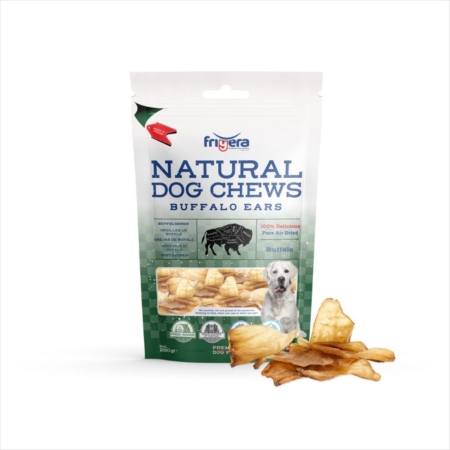 Frigera natural dog chews bøffelører 250 g.