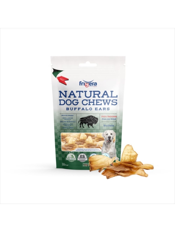 Frigera natural dog chews bøffelører 250 g.