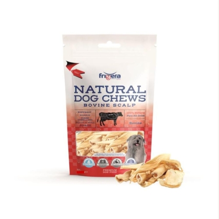 Frigera natural dog chews oksehovedhud 250 g.