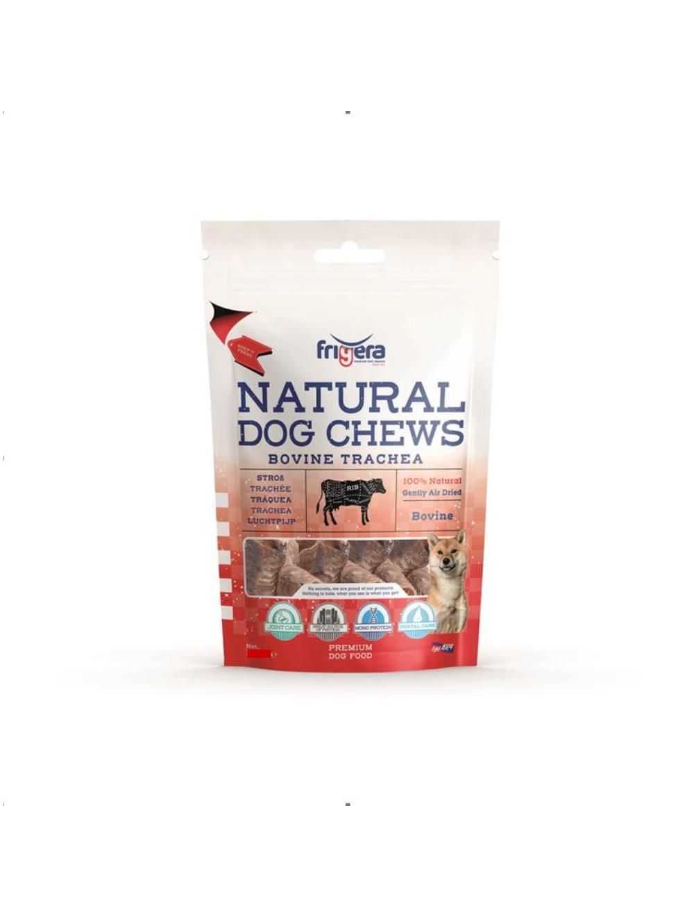 Frigera natural dog chews okseluftrør 250 g.