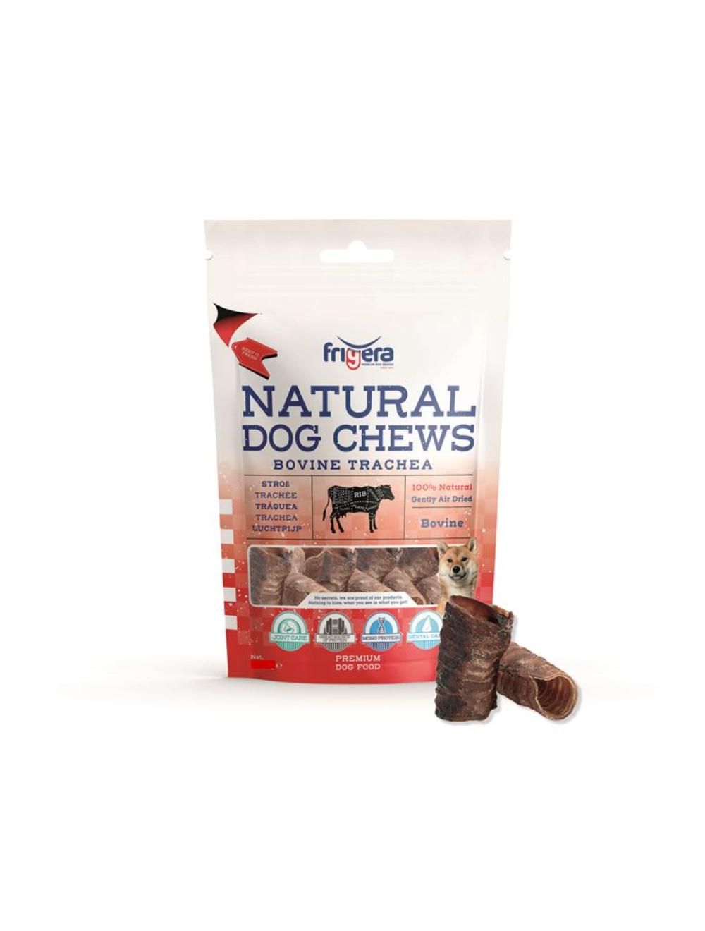 Frigera natural dog chews okseluftrør 250 g.
