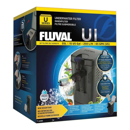 Fluval inderfilter U1 200L/H for akvarier op til 45L.