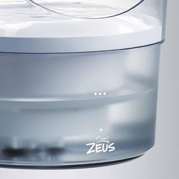 Zeus vandfontaine fresh & clear med stænkskærm 1,5 L