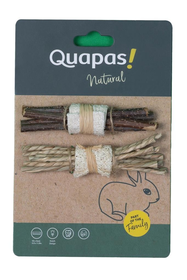 Quapas naturtyg 10x3 cm. 2 stk.