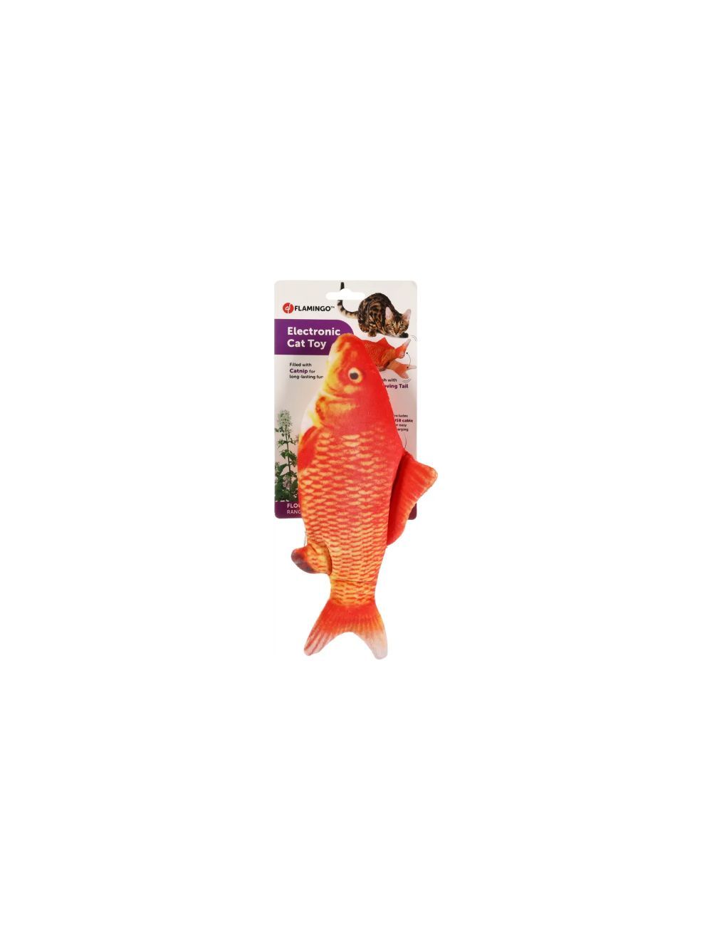 Flamingo Flounder elektrisk fisk til kat