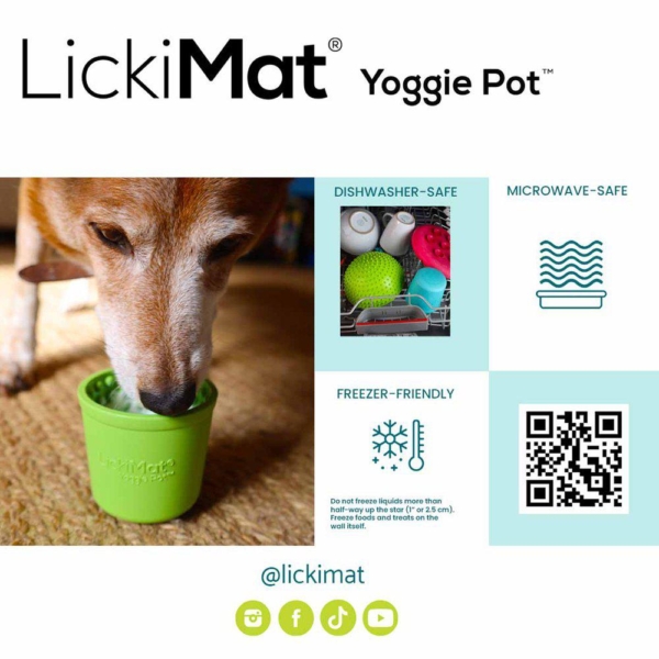 LickiMat Yoggie Pot hundeskål Grøn