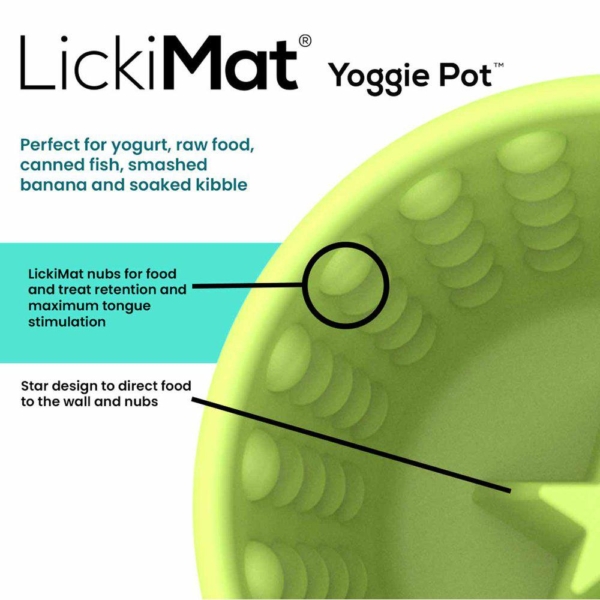 LickiMat Yoggie Pot hundeskål Grøn