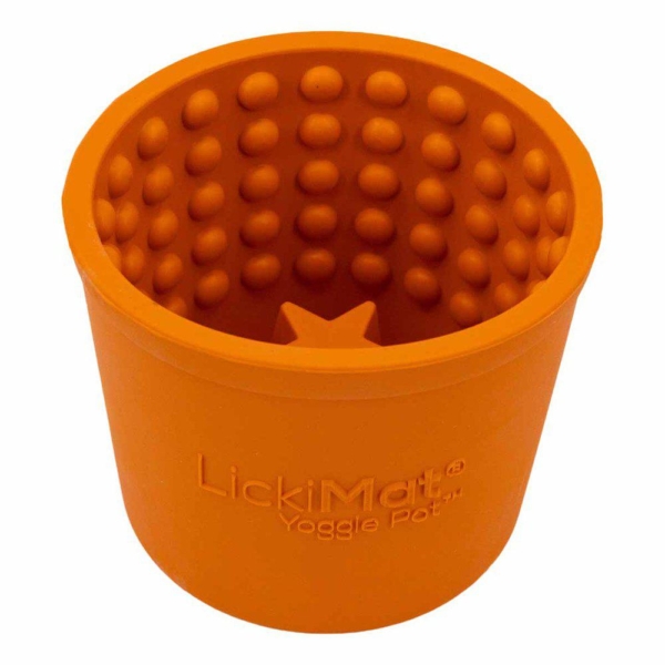 LickiMat Yoggie Pot hundeskål Orange