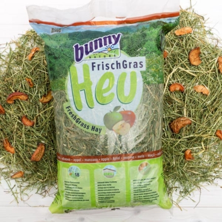 Bunny Nature freshgrass hø med æbler 500 g.