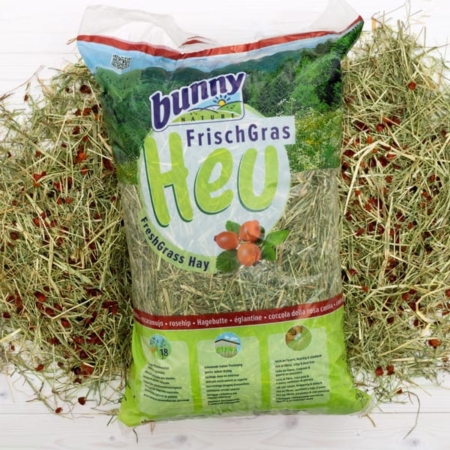 Bunny Nature freshgrass hø med hyben 500 g.