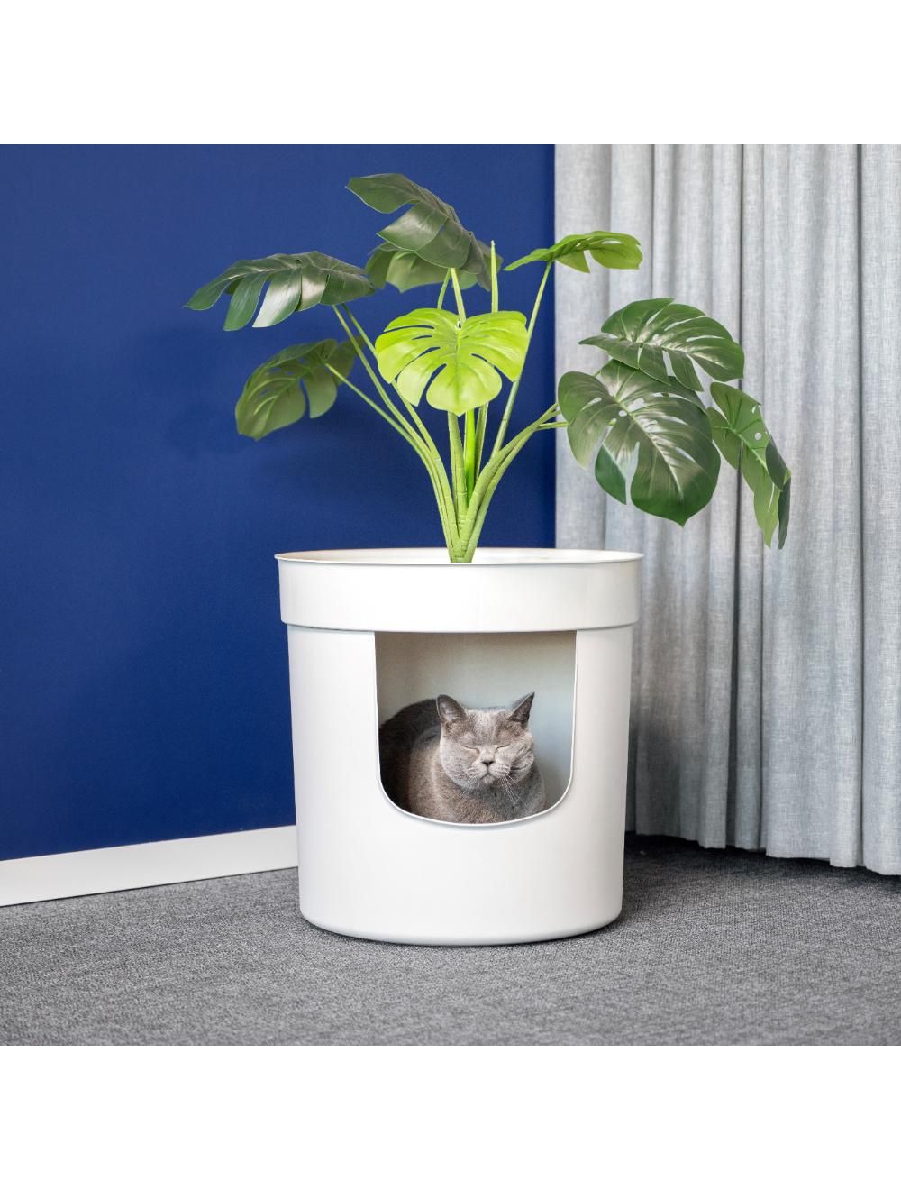 Moderna hidden planter kattetoilet soft white