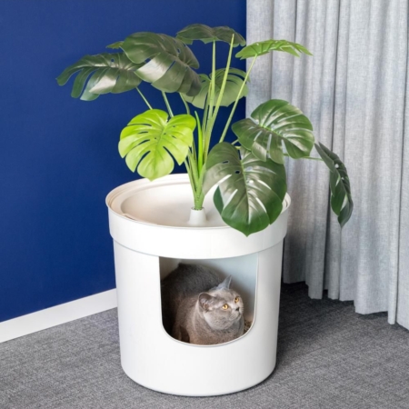 Moderna hidden planter kattetoilet soft white