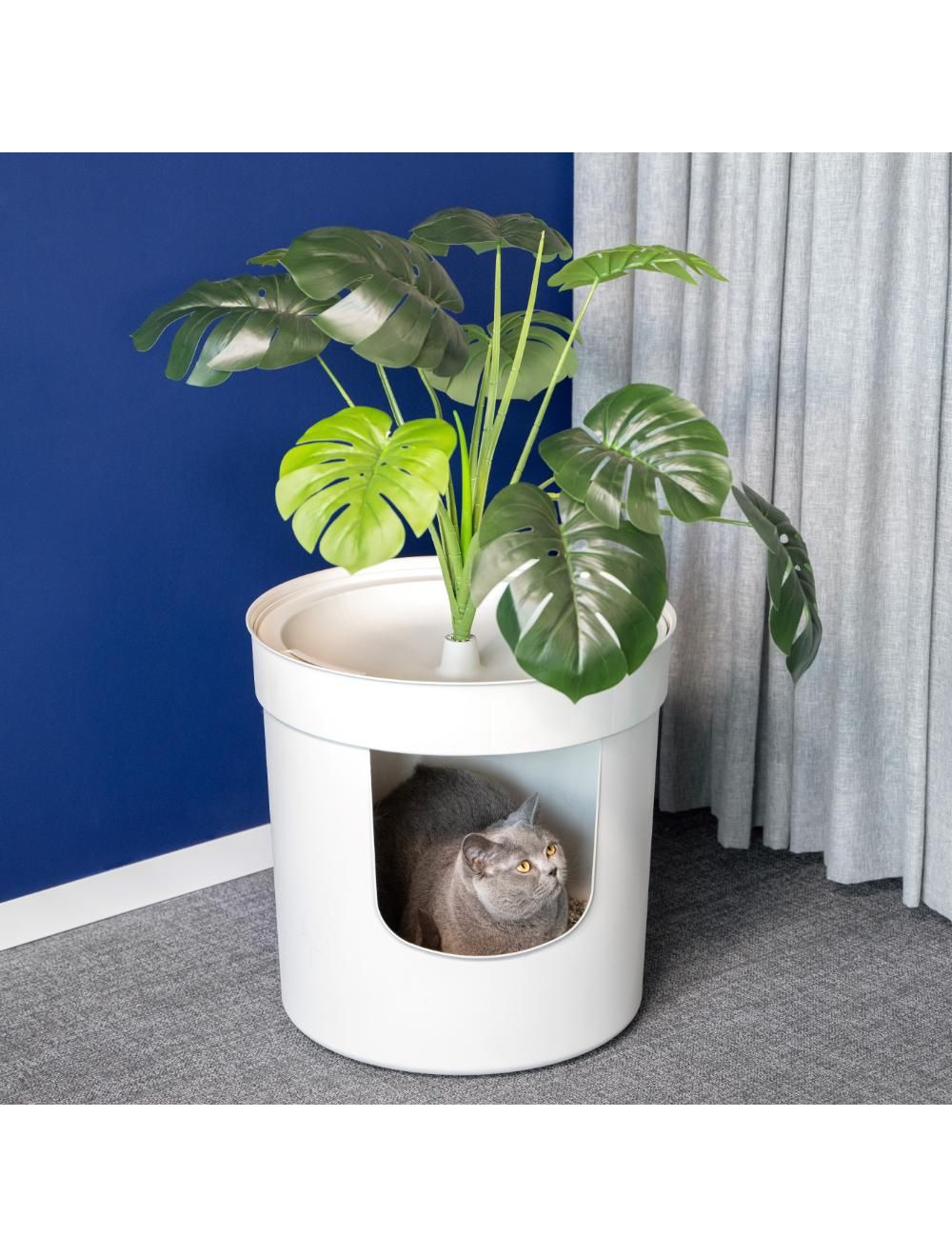 Moderna hidden planter kattetoilet soft white