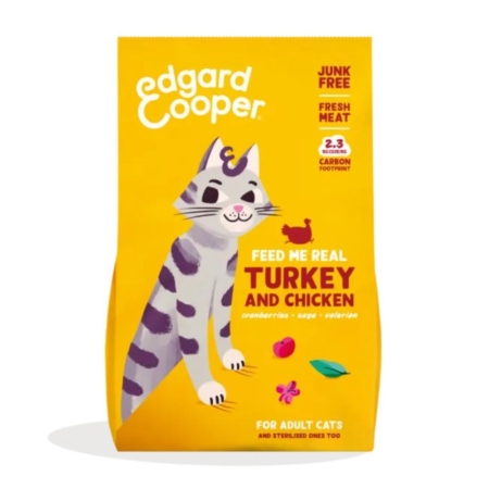 Edgard & Cooper adult kat tørkost Kalkun/kylling 2 kg.