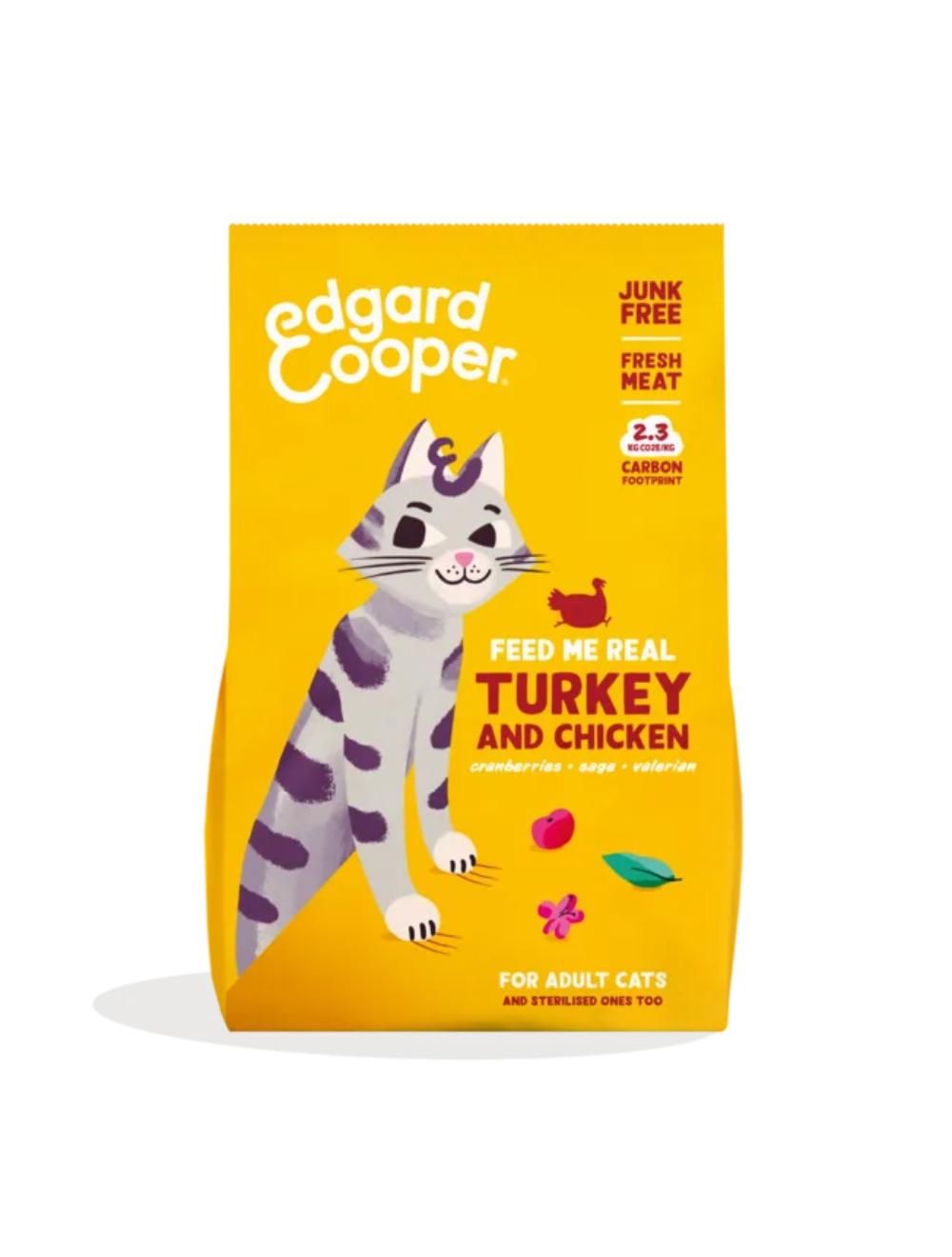 Edgard & Cooper adult kat tørkost Kalkun/kylling 2 kg.