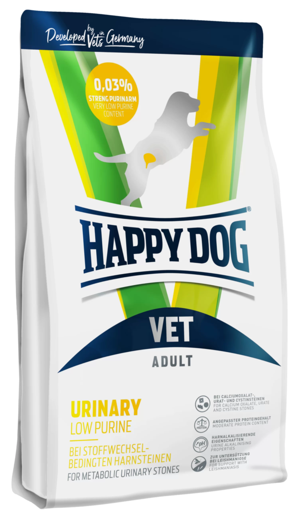 Happy Dog Vet Urinary Low Purine tørfoder Metabolisk urinsten (stofskifte)