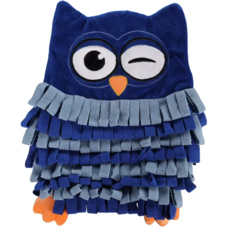 Flamingo snusemåtte Plinkie ugle blå 27x2,5x33 cm.