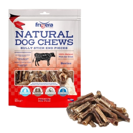 Frigera natural dog chews tyrepinde endestykker 500 g.