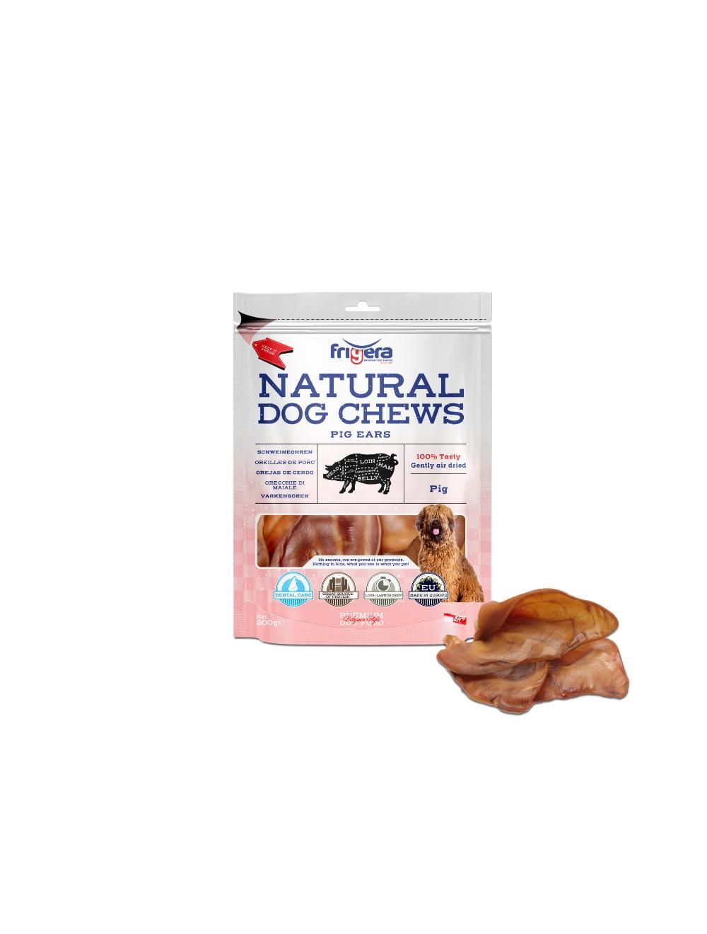 Frigera natural dog chews griseøre 400 g.