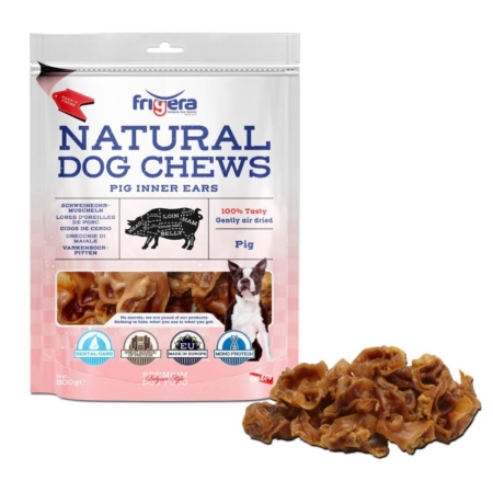 Frigera natural dog chews indre griseører 500 g.