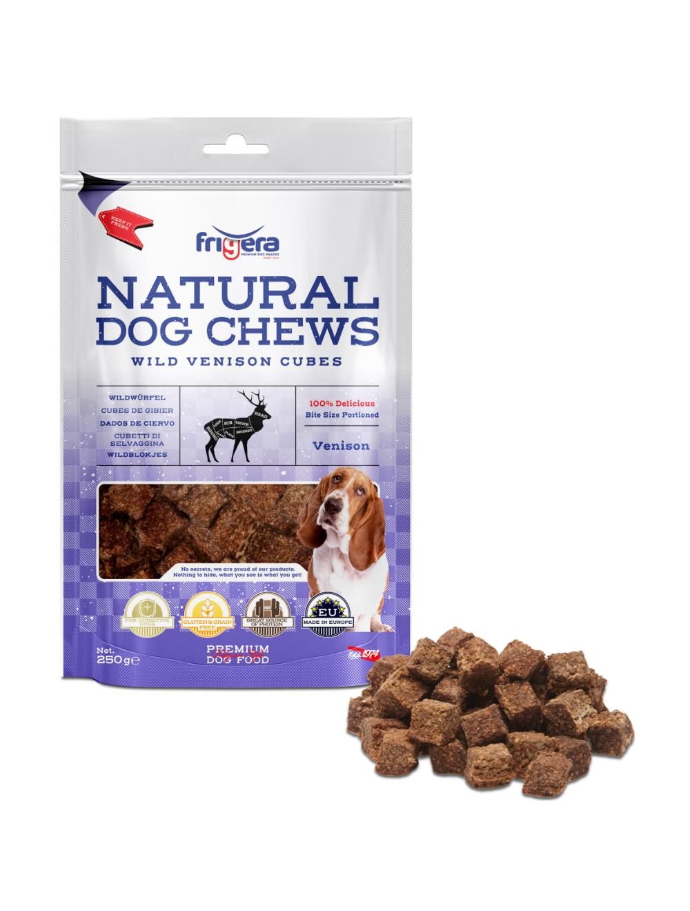 Frigera natural dog chews Vildt tern 250 g.