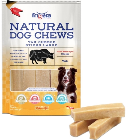 Frigera natural dog chews Yak ostestænger L