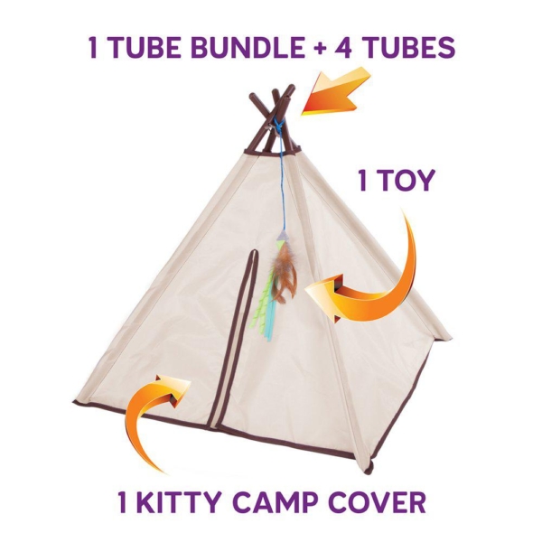 Smartykat Kitty Camp Teepee 52x52x44.5 cm.